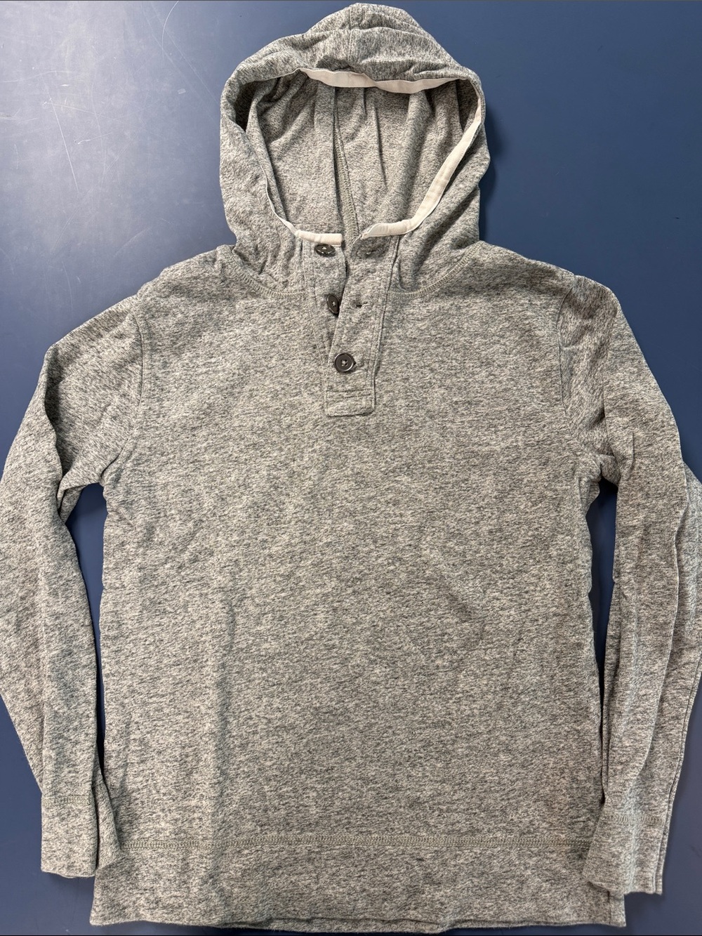Crewcuts Gray Hooded Henley Pullover